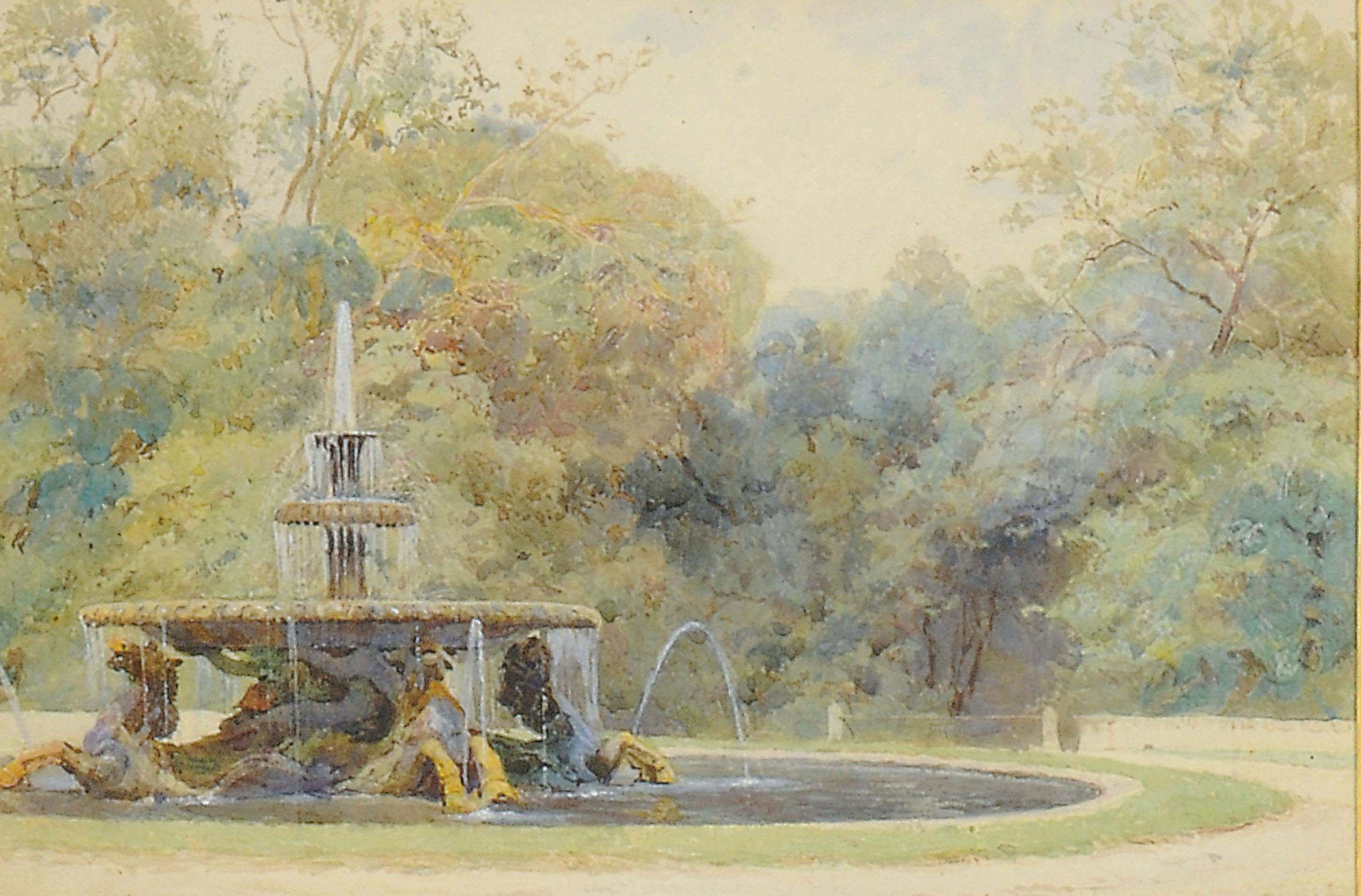George Samuel Elgood - The seahorse fountain, Villa Borghese, Rome