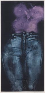 George Segal - Girl in Violet Shirt: Front View, from Blue Jean Series