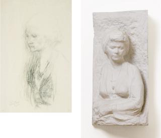 George Segal - Portrait Of Suzy Eban [Two Works]