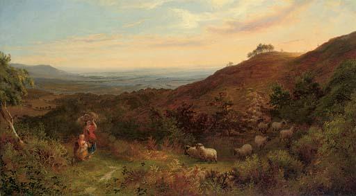 George Shalders - A meeting at sunset