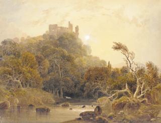 George Shepherd, N.W.S. - Berry, Pomroy Castle, Devon
