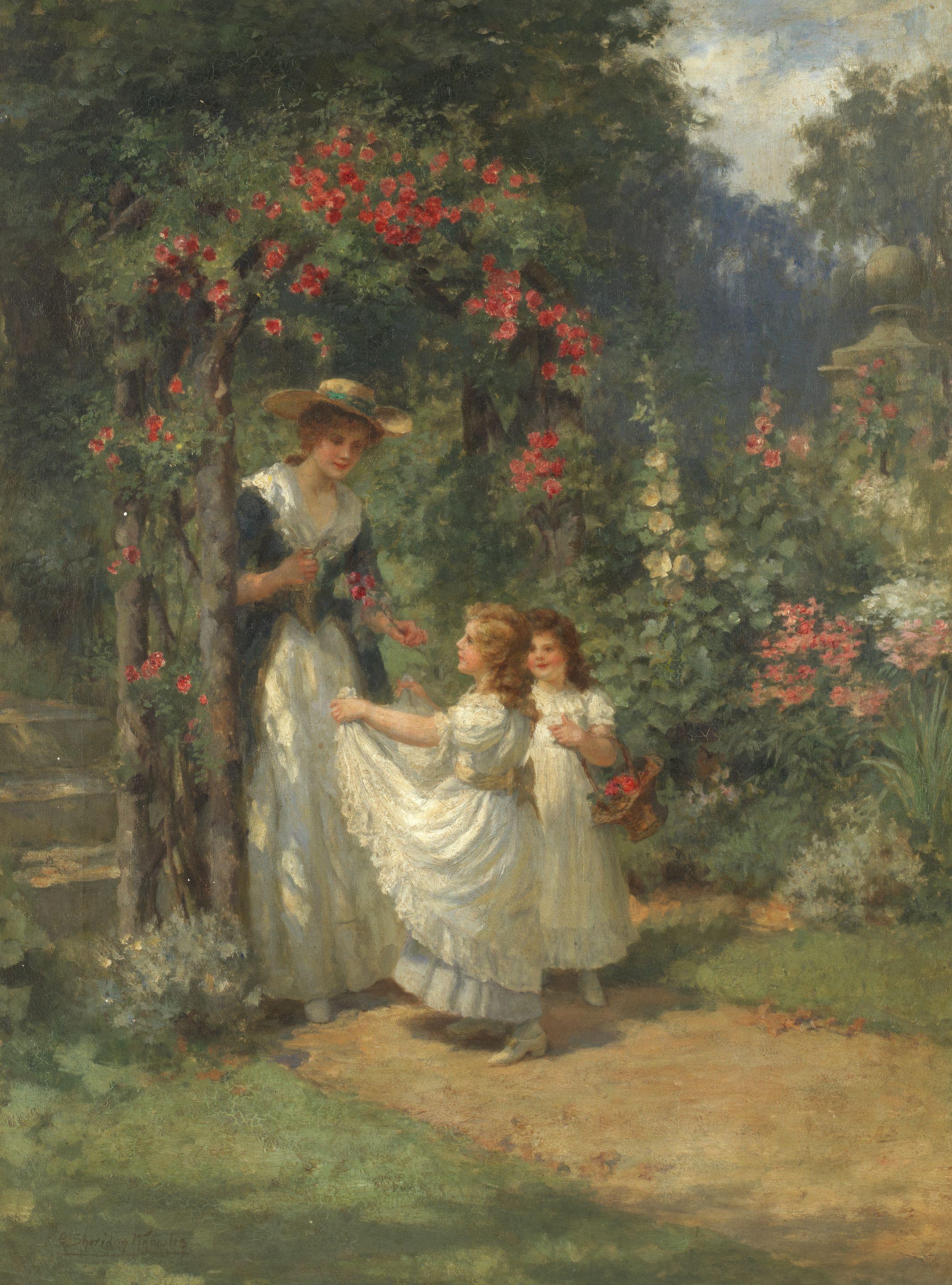 George Sheridan Knowles RI, RBA, ROI, RCA - Summer Blossoms