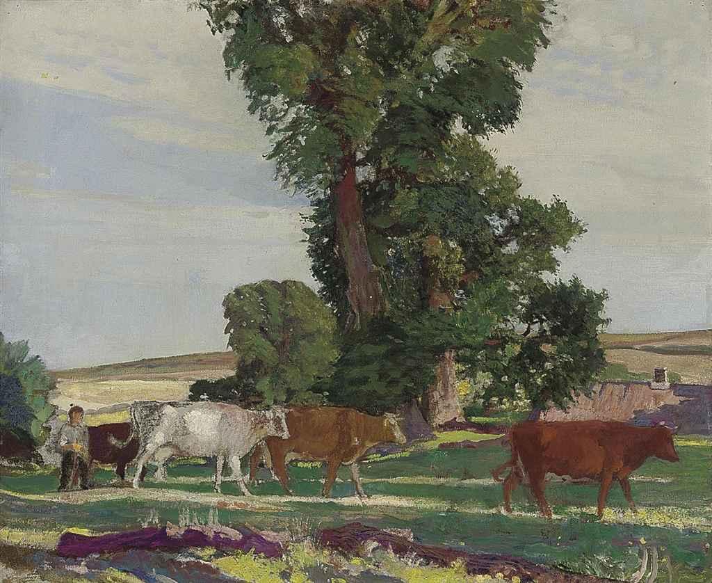 George Spencer Watson, R.A., R.W.S., R.O.I. - Returning to the dairy