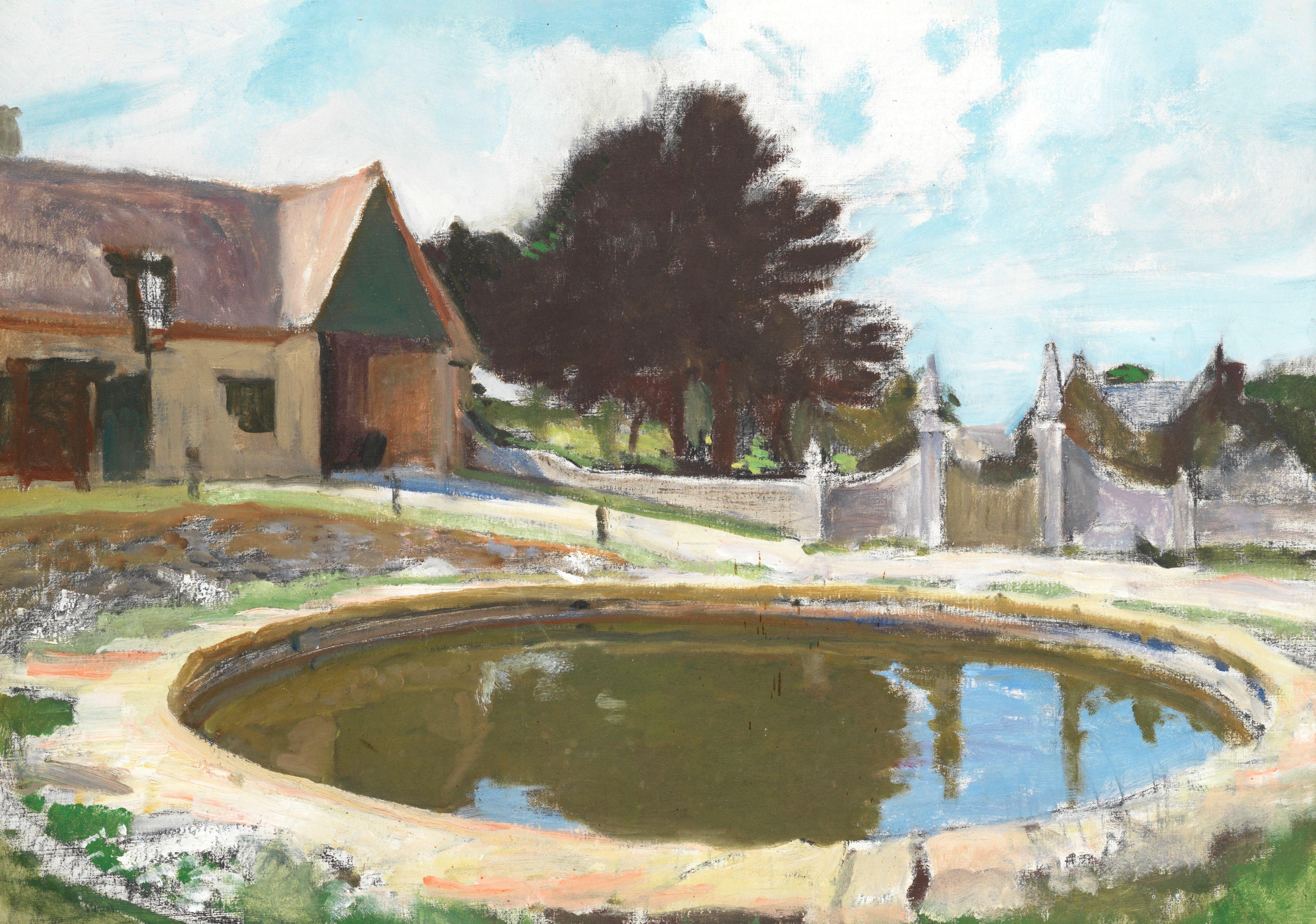 George Spencer Watson RA, ROI, RP - The stables at Dunshay Manor