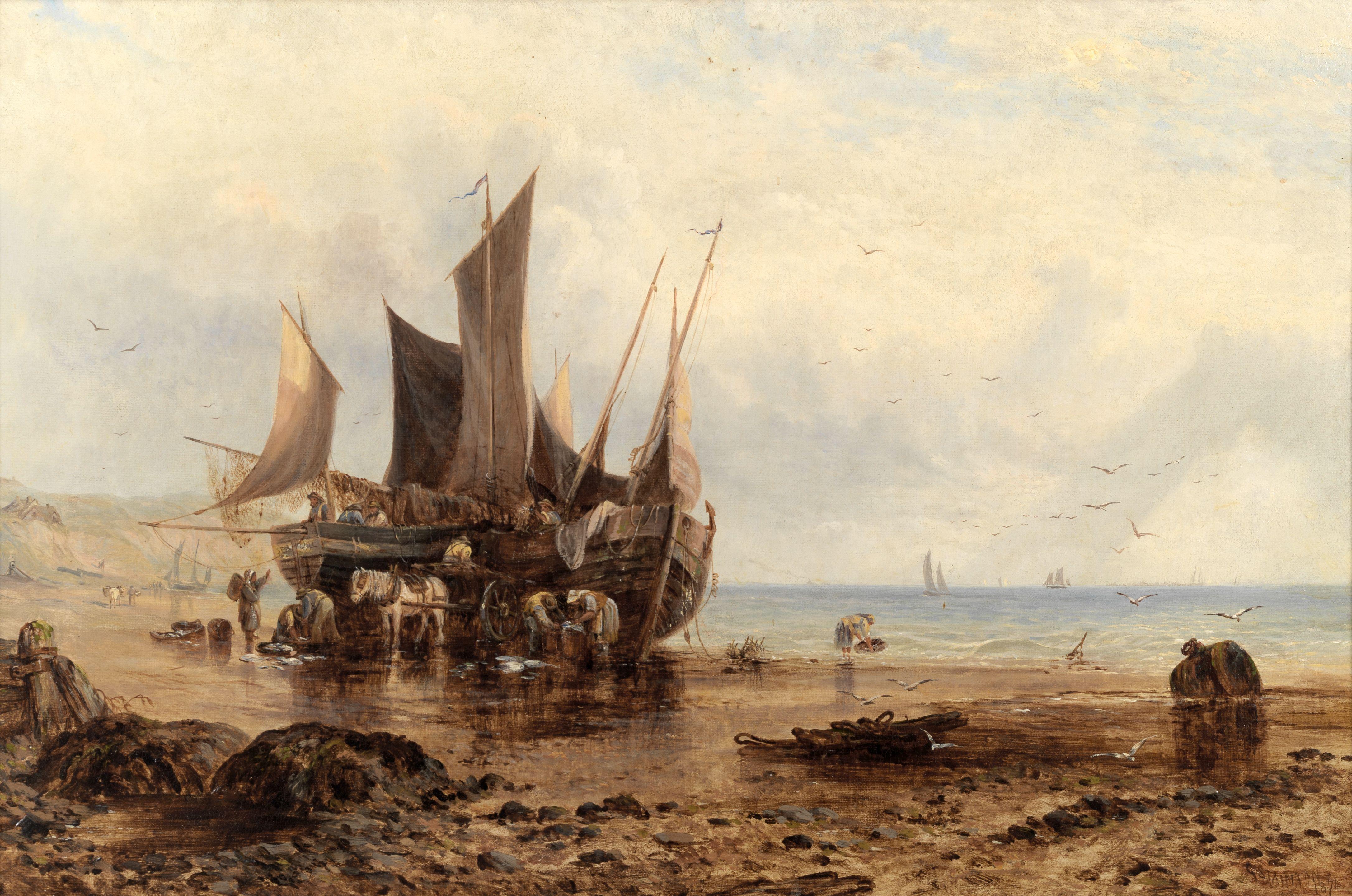 George Stainton - Fishing Boats Unloading