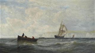 George Stanfield Walters, R.B.A. - Brig bearing up for Folkestone