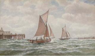 George Stanfield Walters, R.B.A. - Leigh Boats Off Southend Pier