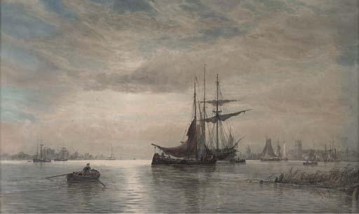 George Stanfield Walters, R.B.A. - Moonlight, Holland