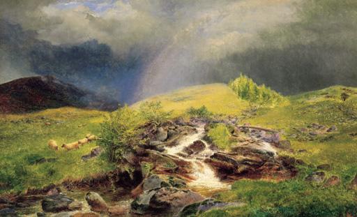 George Stanfield Walters, R.B.A. - \'To sit on rocks, to muse o\'er flood and fell This is not solitude! \'tis but to hold Converse with Nature\'s charms, and view her stores unrolled.\'