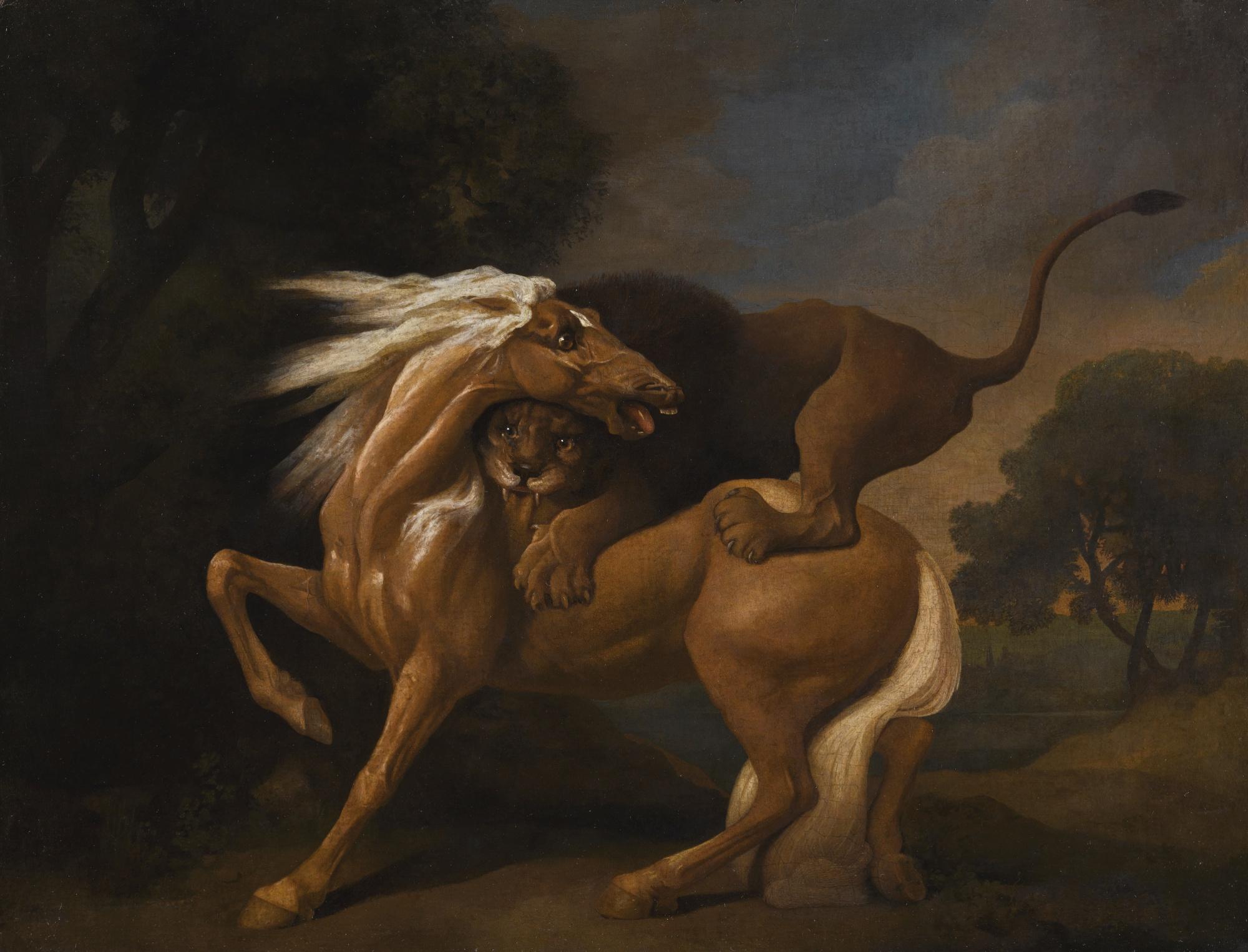 George Stubbs, A.R.A. - A Lion Devouring A Horse