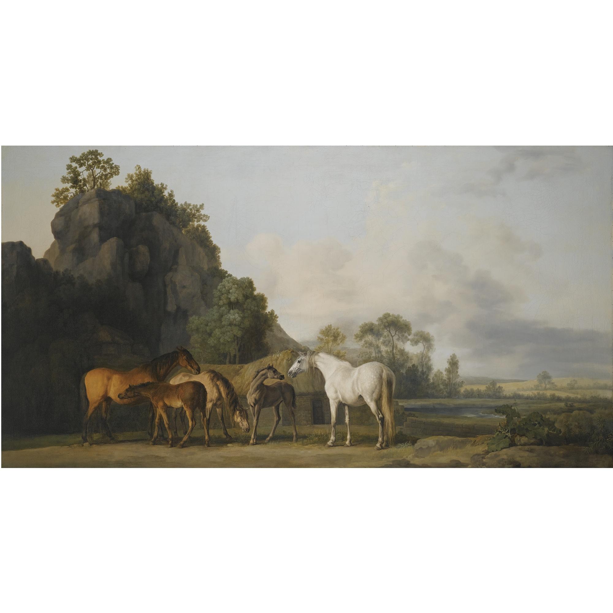 George Stubbs, A.R.A. - Brood Mares And Foals