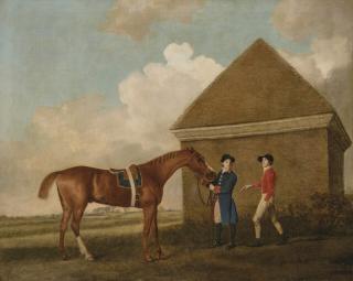 George Stubbs, A.R.A. - Eclipse at Newmarket with a groom and jockey, 1770