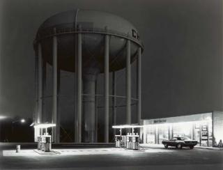 George Tice - Petit\'s Mobil Station, 1974
