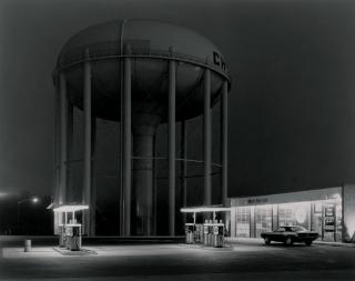 George Tice - Petit\'s Mobil Station, Cherry Hill, New Jersey, 1974
