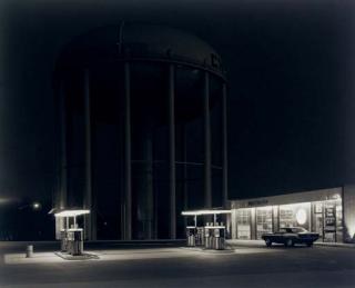 George Tice - Petit\'s Mobil Station, Cherry Hill, New Jersey, 1974
