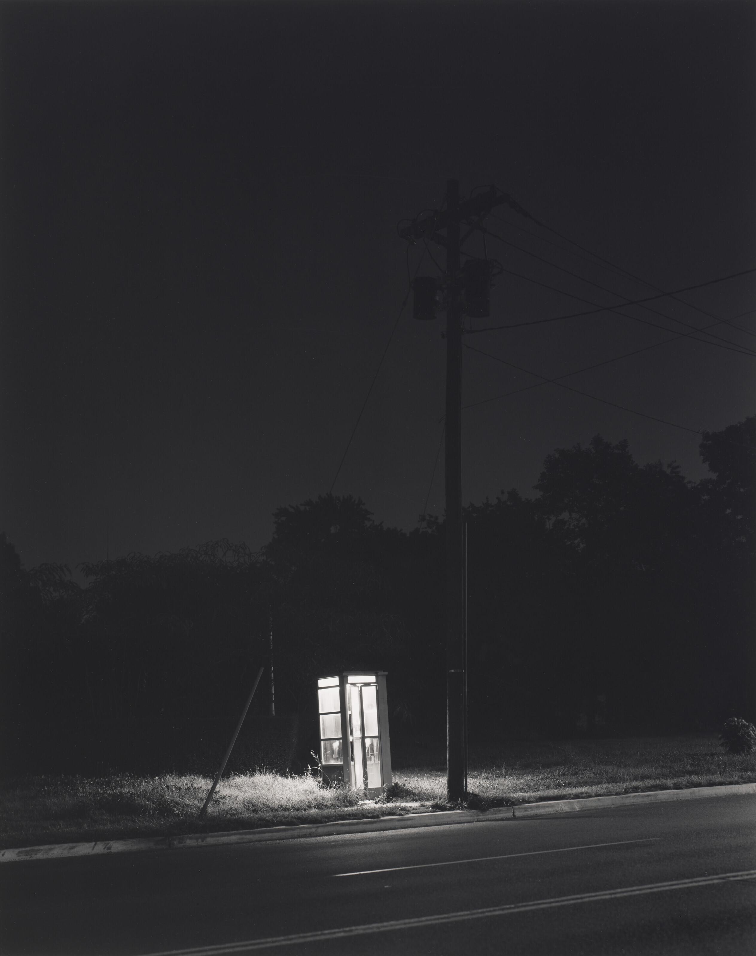 George Tice - Phone Booth, 3 A.M., Rahway, New Jersey, 1974