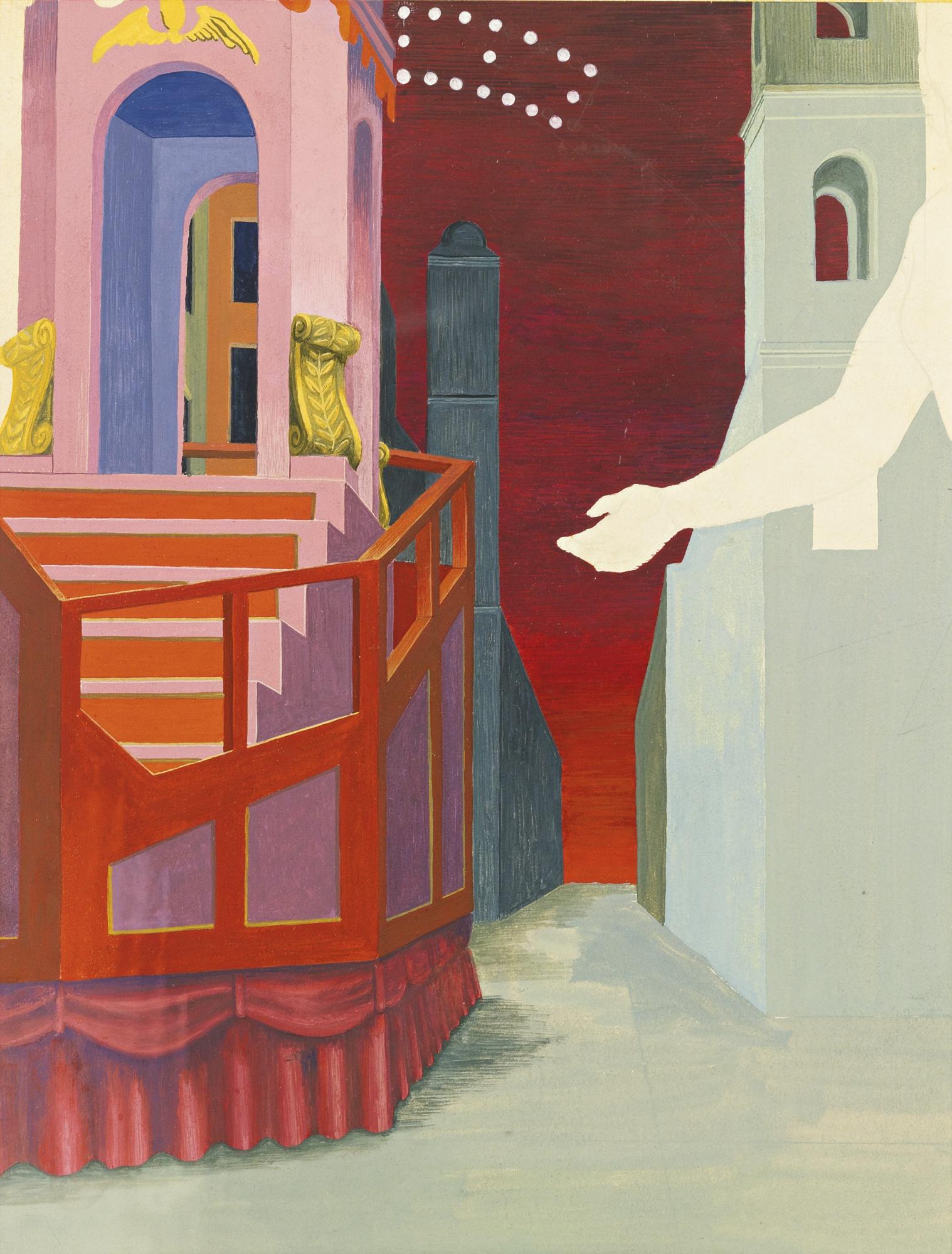 George Tooker - Study For \'Festa\'