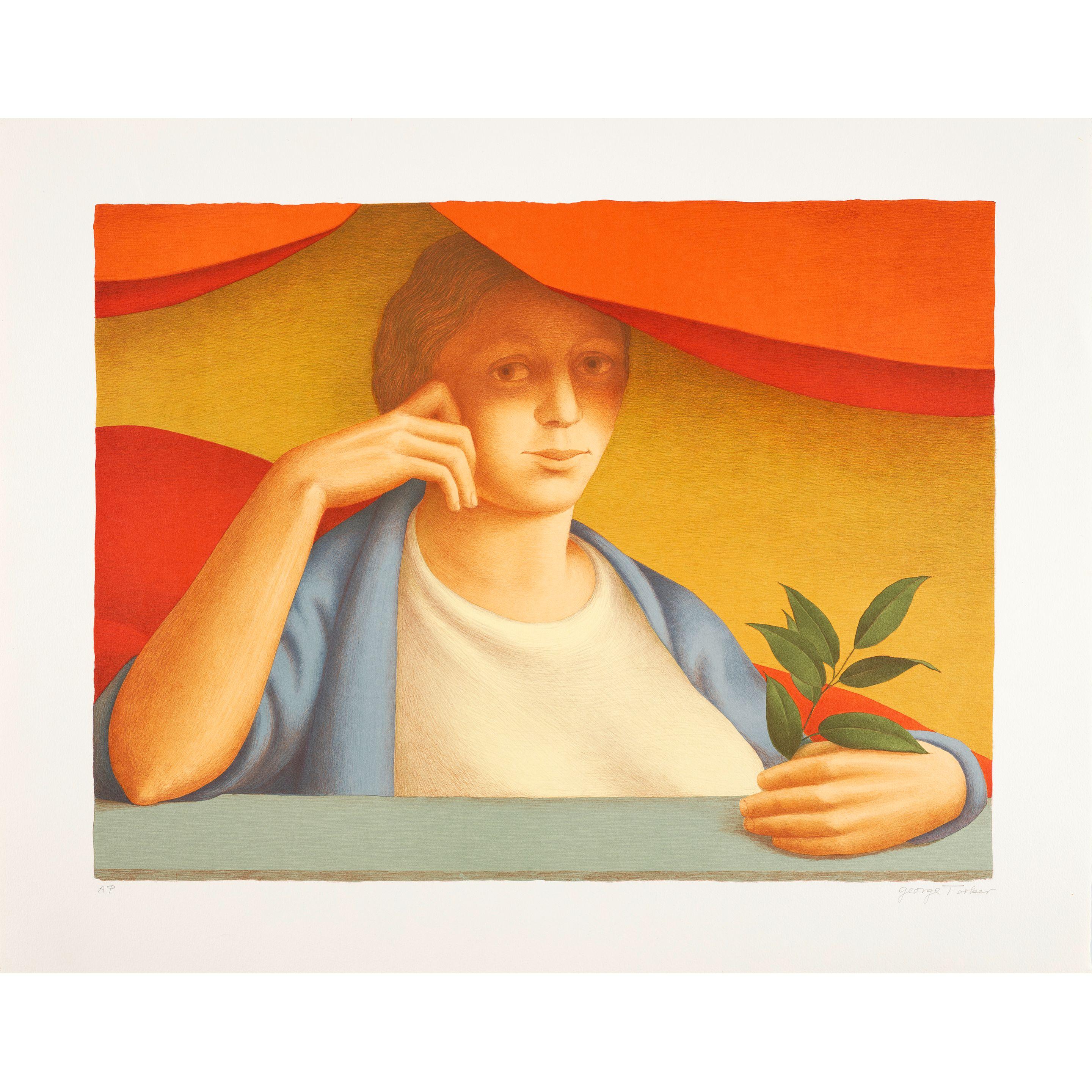 George Tooker - Woman with a Sprig of Laurel