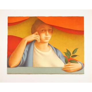 George Tooker - Woman with a Sprig of Laurel