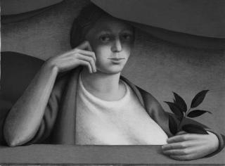 George Tooker - [Woman with Branch]; and Window