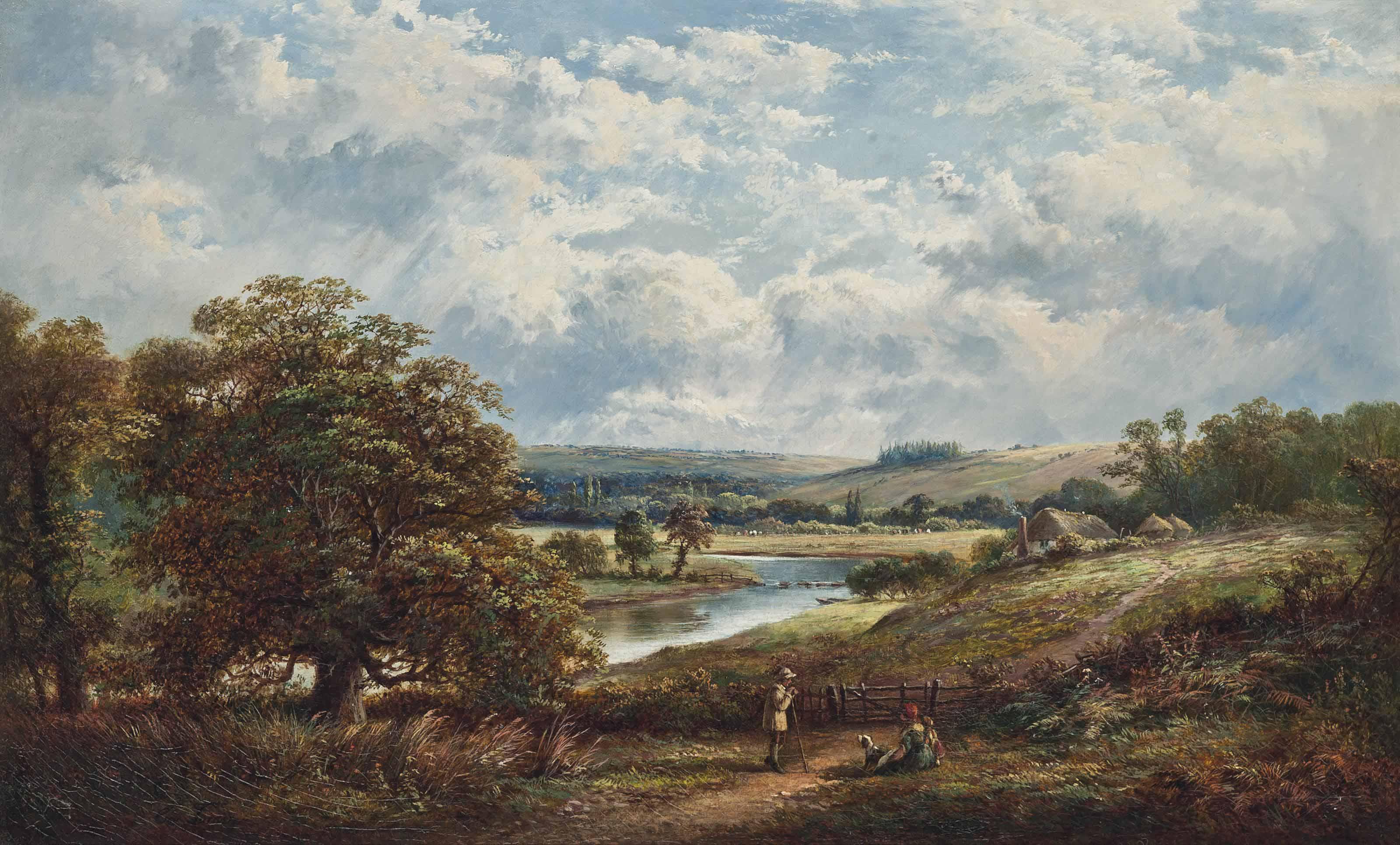George Turner - A Quiet Pool, Near Stanton-By-Bridge