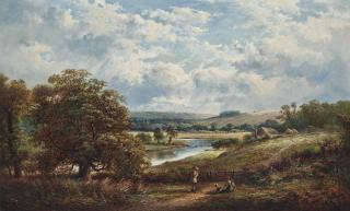 George Turner - A Quiet Pool, Near Stanton-By-Bridge