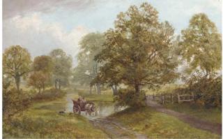 George Turner - Crossing the ford near Ticknall