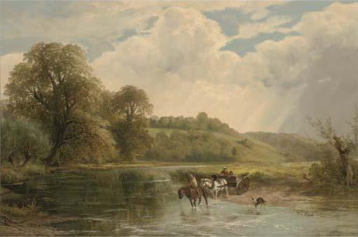 George Turner - Fording The River, The Vale of Evesham