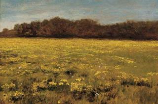 George Vicat Cole, R.A. - Across the field of ragwort