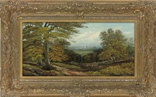 George Vicat Cole, R.A. - Deer In Windsor Great Park, With The Castle Beyond