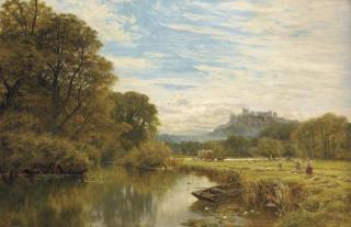 George Vicat Cole, R.A. - Windsor Castle, from a backwater