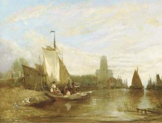 George Vincent - Shipping in the harbour of Dordrecht