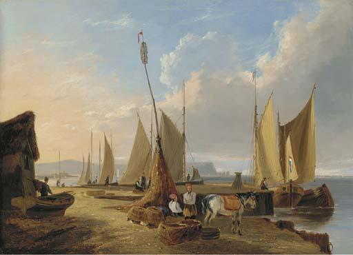 George Vincent - View of The Needles, Isle of Wight, From Christchurch