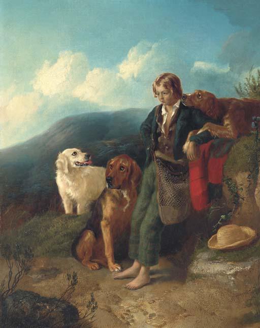 George W. Horlor - A young ghillie with his dogs