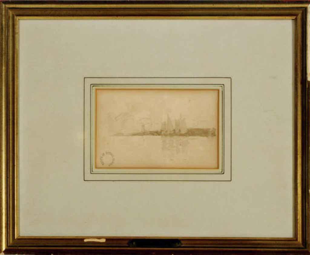 George Wainwright Harvey - A schooner in a calm; and a companion print