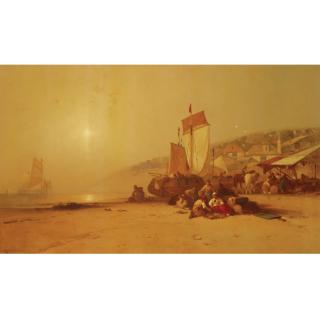 George Washington Nicholson - Peasants On A Beach