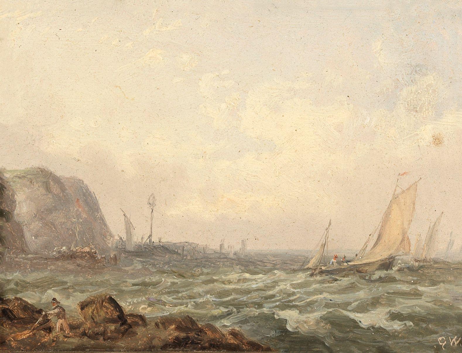 George Weatherill - Sailing off the coast in choppy water
