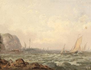 George Weatherill - Sailing off the coast in choppy water