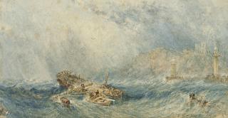 George Weatherill - The entrance to the harbour at Whitby