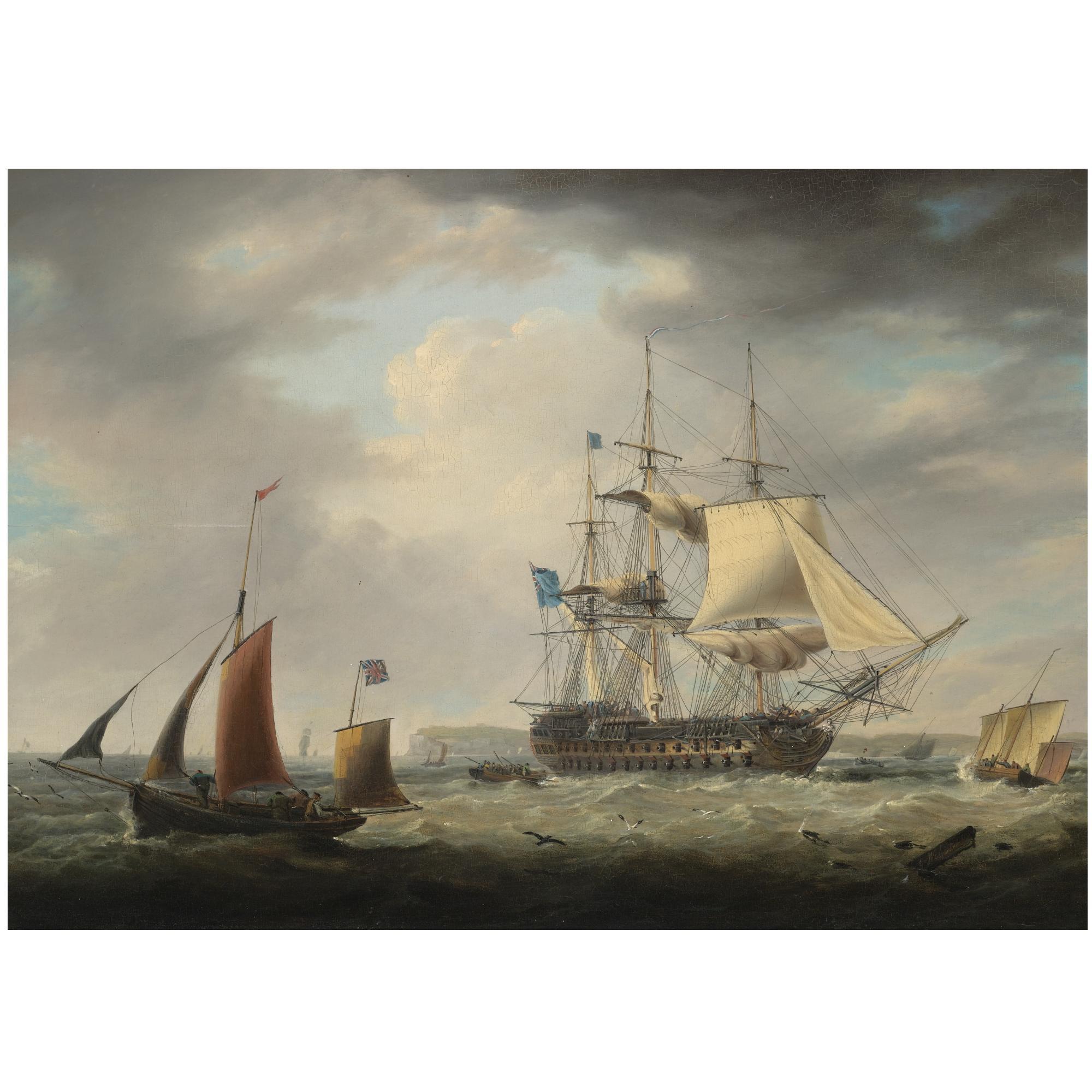 George Webster - H.M.S. Northumberland Off The South Foreland Commanded By Rear Admiral The Hon. Alexander Cochrane