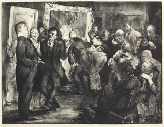 George Wesley Bellows - Artists judging works of art