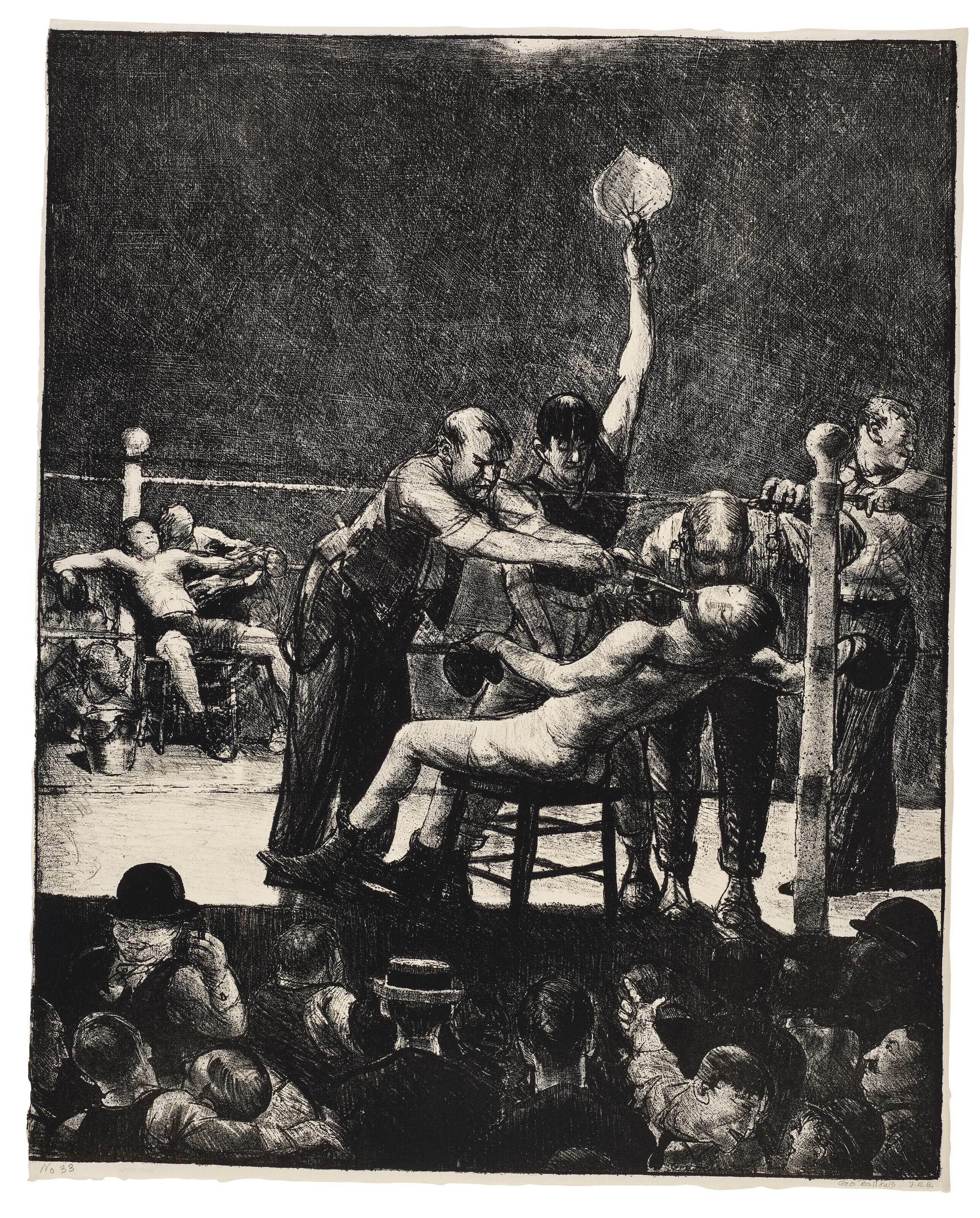 George Wesley Bellows - Between Rounds, Large, First Stone