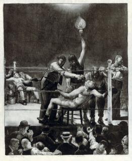 George Wesley Bellows - Between Rounds, Small, Second stone (M. 144)