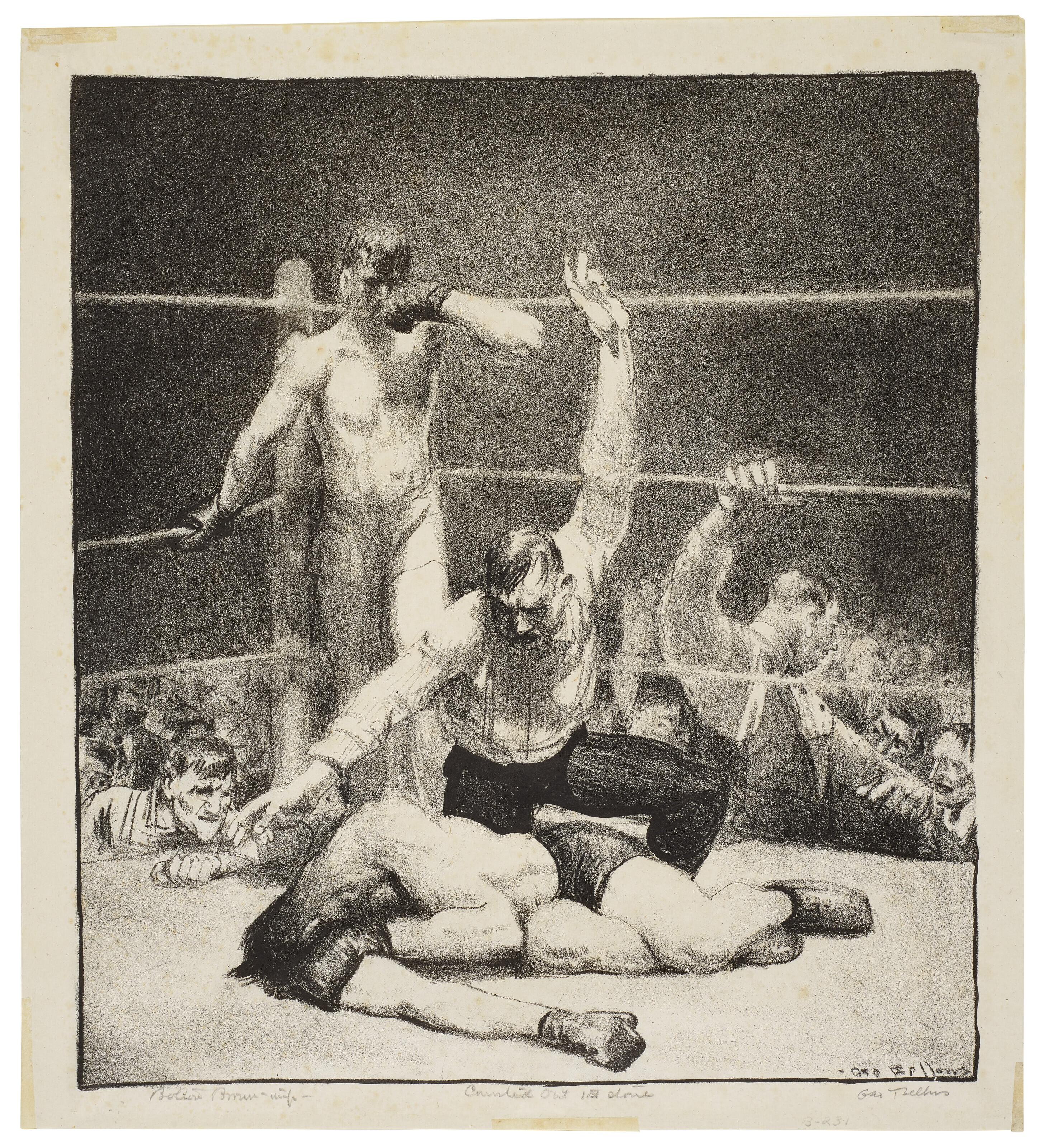 George Wesley Bellows - Counted Out, First Stone