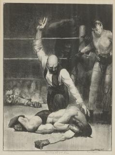 George Wesley Bellows - Counted Out, Second Stone (Mason 95)