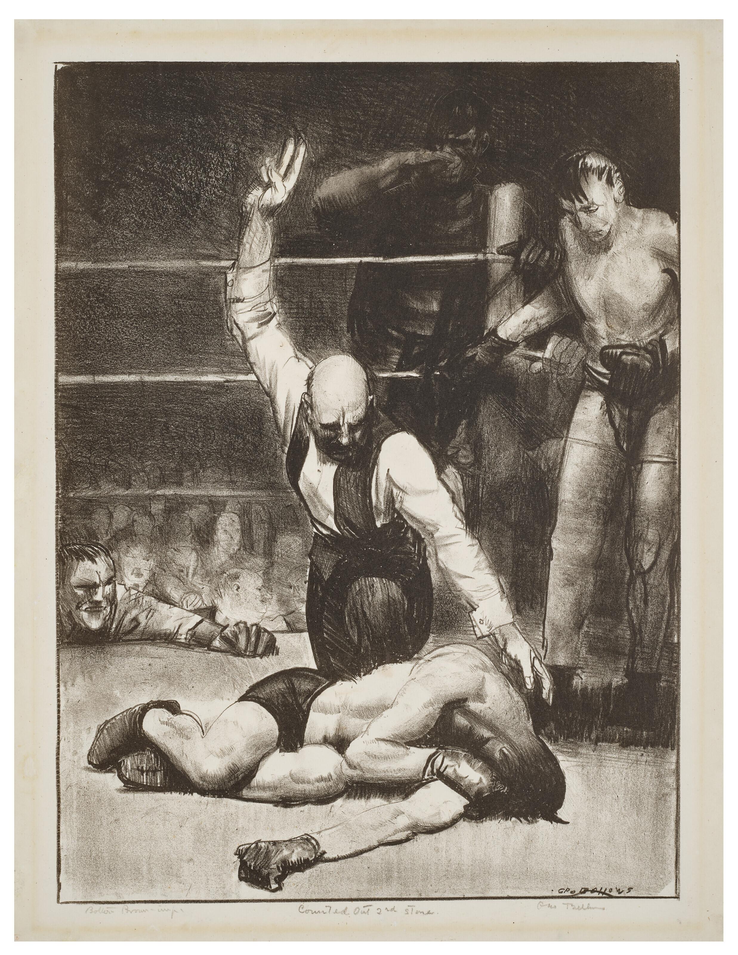 George Wesley Bellows - Counted Out, Second Stone