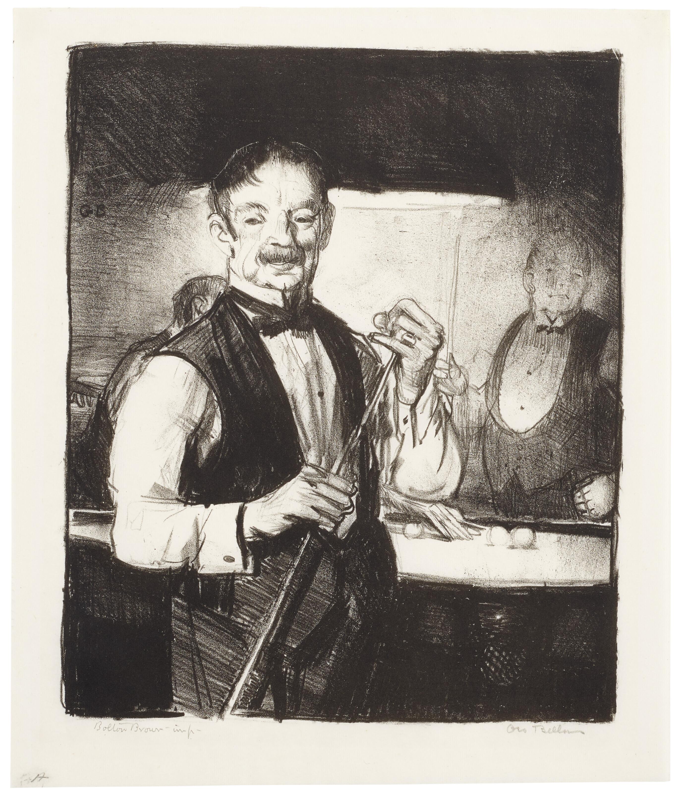 George Wesley Bellows - Old Billiard Player