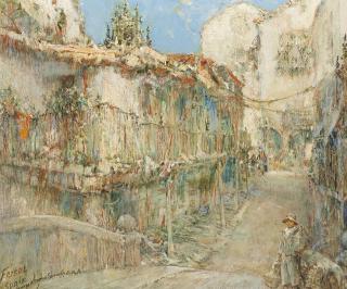 George Wharton Edwards - A fishing village, Ferrol, Spain
