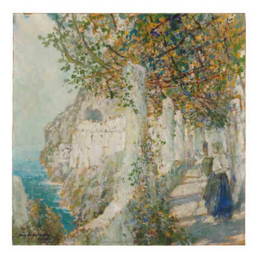 George Wharton Edwards - Old Cloister Walk, Amalfi