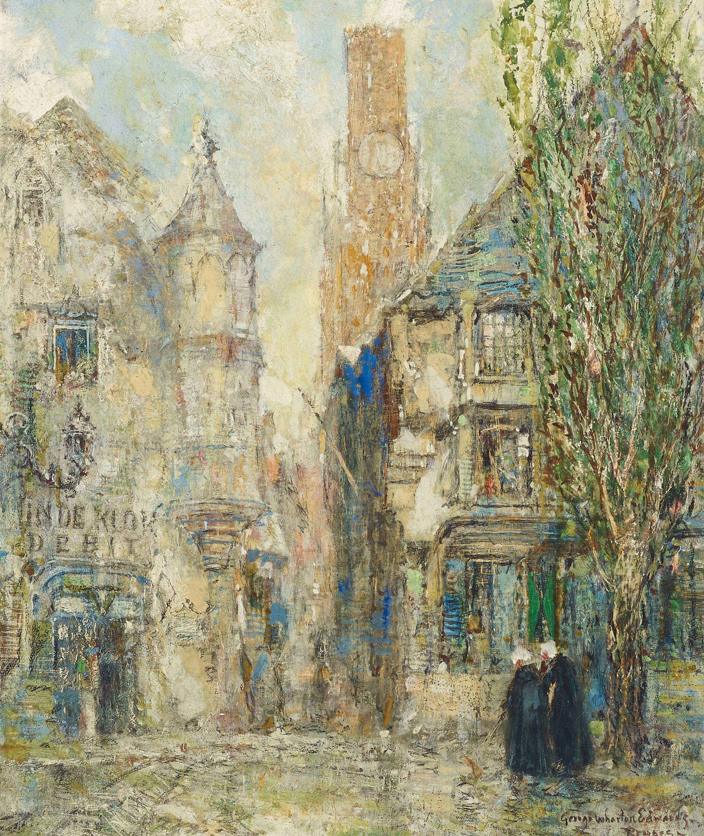 George Wharton Edwards - The Longfellow Tower, Bruges, Flanders